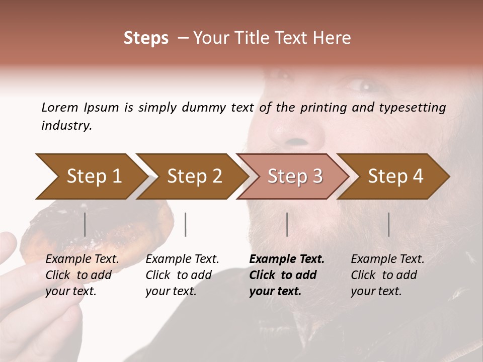 Beard Holding Eating PowerPoint Template