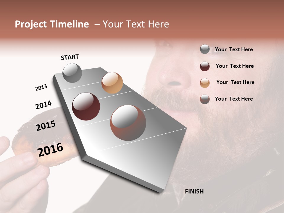 Beard Holding Eating PowerPoint Template