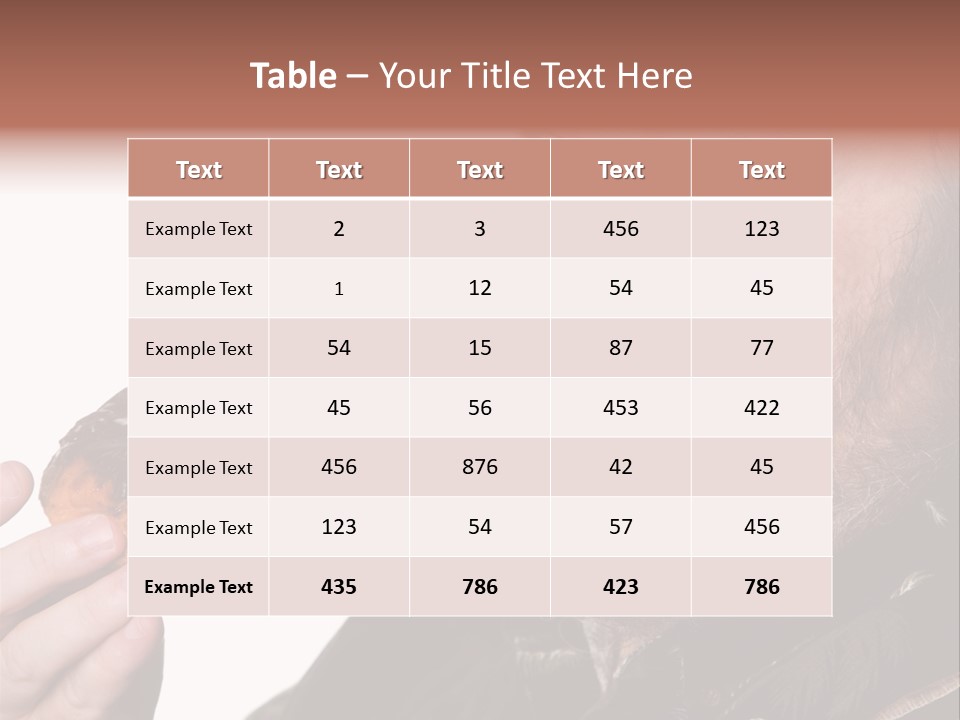 Beard Holding Eating PowerPoint Template