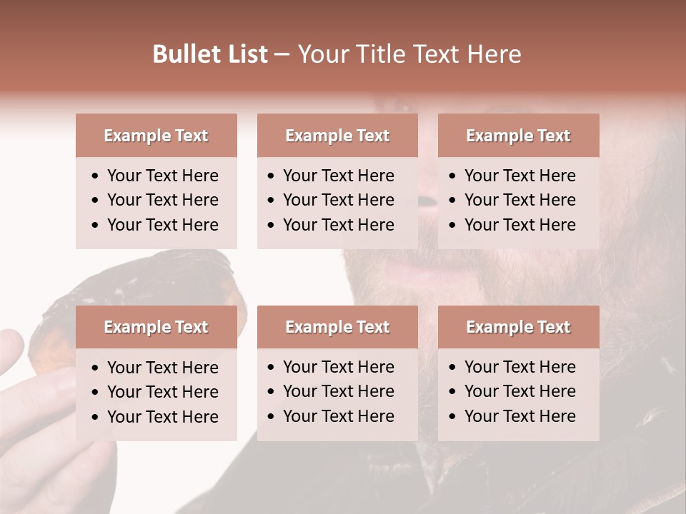 Beard Holding Eating PowerPoint Template