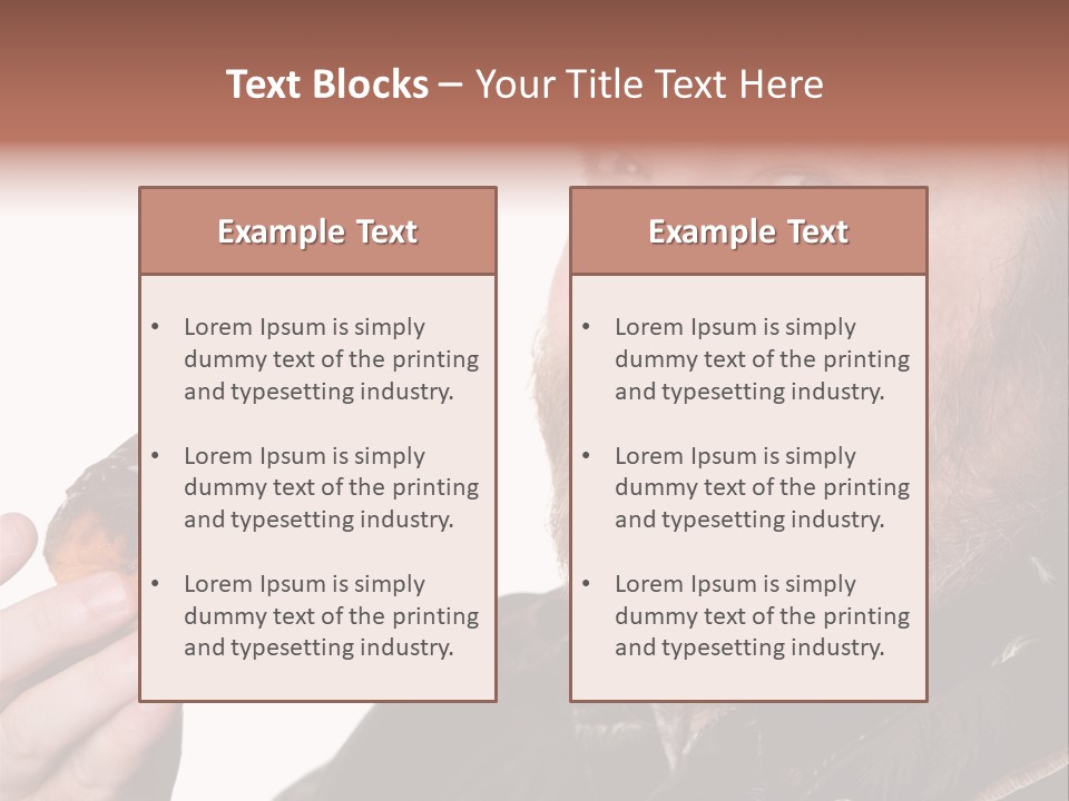 Beard Holding Eating PowerPoint Template