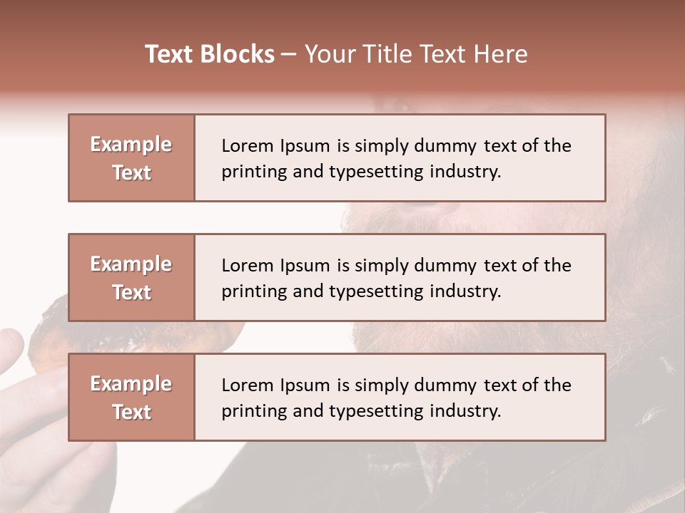 Beard Holding Eating PowerPoint Template