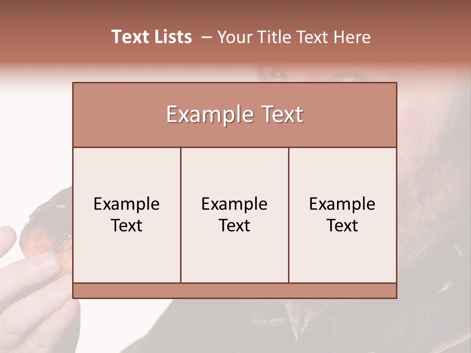 Beard Holding Eating PowerPoint Template