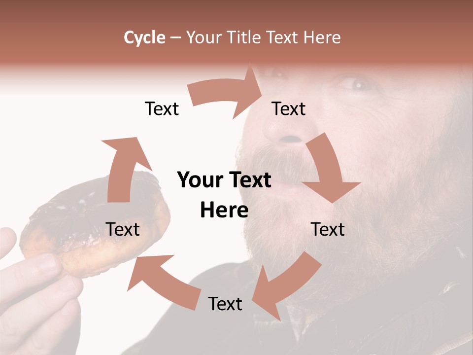 Beard Holding Eating PowerPoint Template