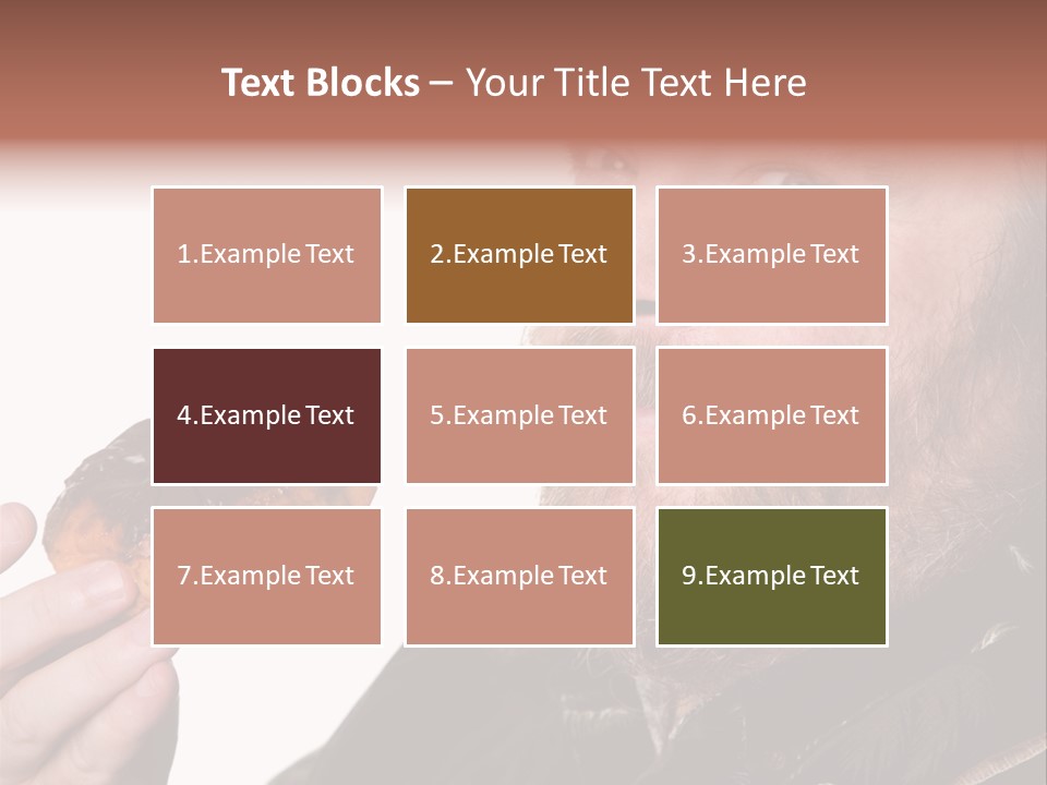 Beard Holding Eating PowerPoint Template