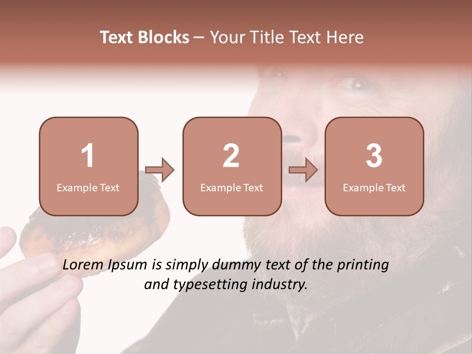 Beard Holding Eating PowerPoint Template