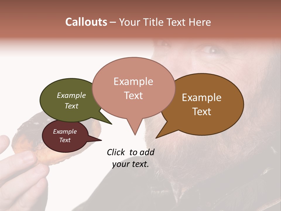 Beard Holding Eating PowerPoint Template