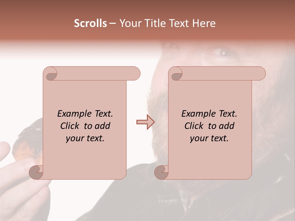 Beard Holding Eating PowerPoint Template