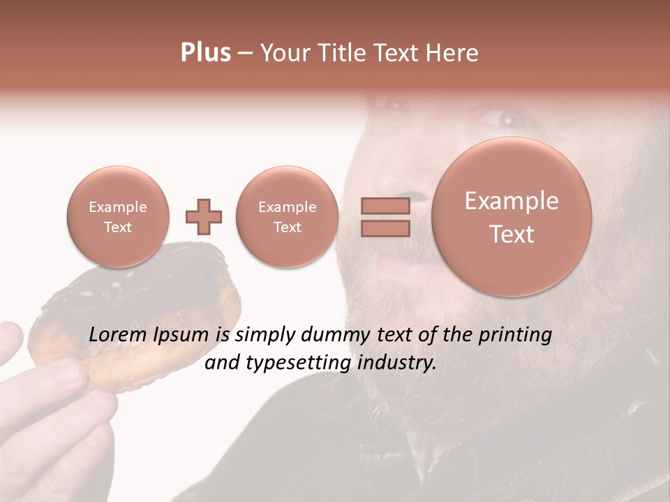 Beard Holding Eating PowerPoint Template