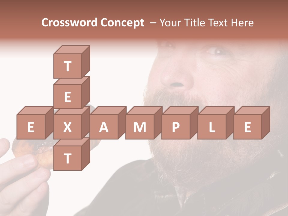 Beard Holding Eating PowerPoint Template