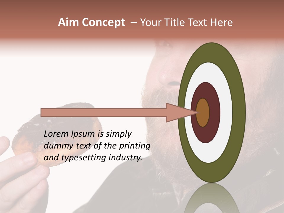 Beard Holding Eating PowerPoint Template