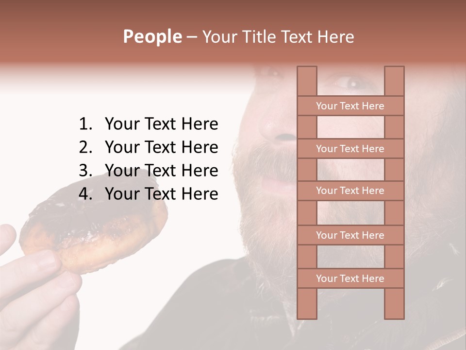 Beard Holding Eating PowerPoint Template