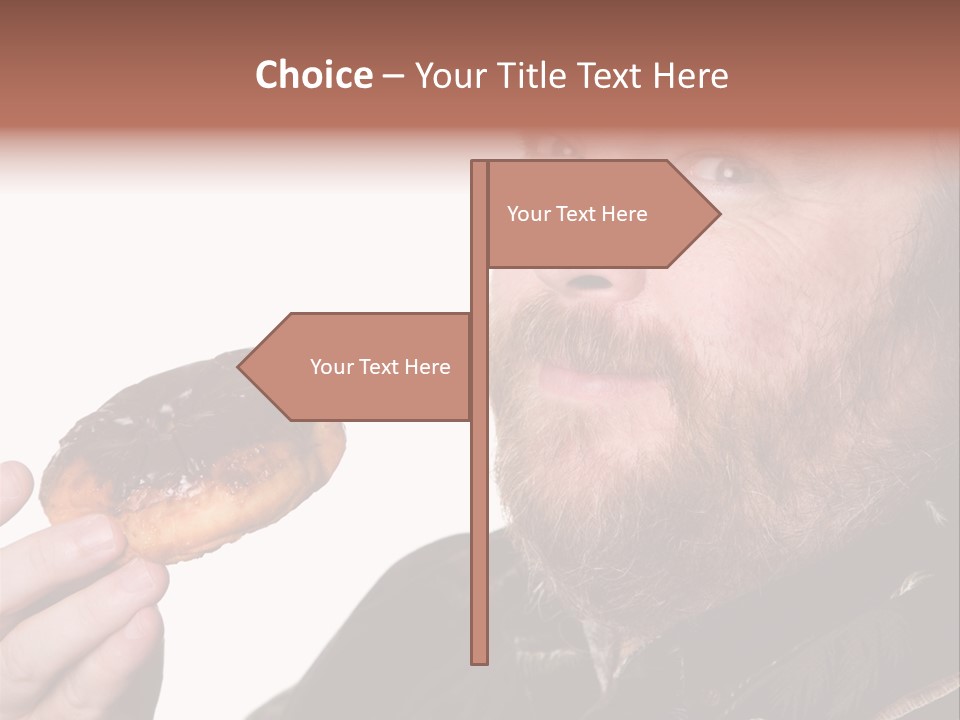 Beard Holding Eating PowerPoint Template