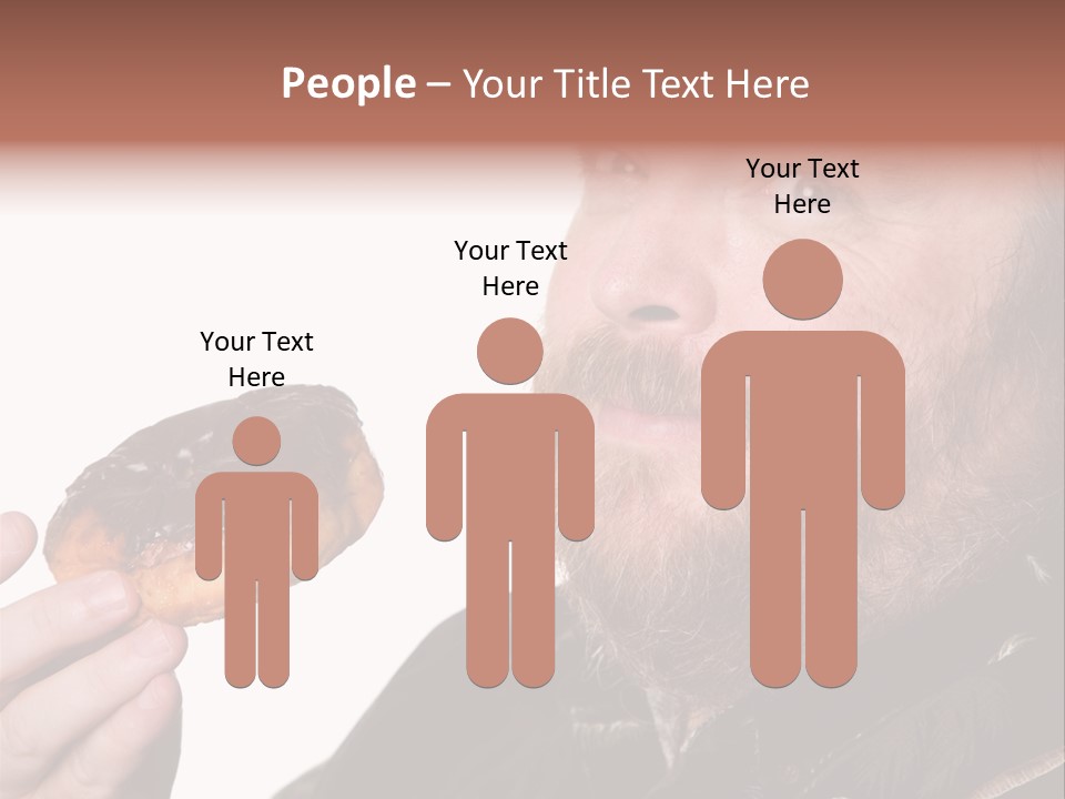 Beard Holding Eating PowerPoint Template