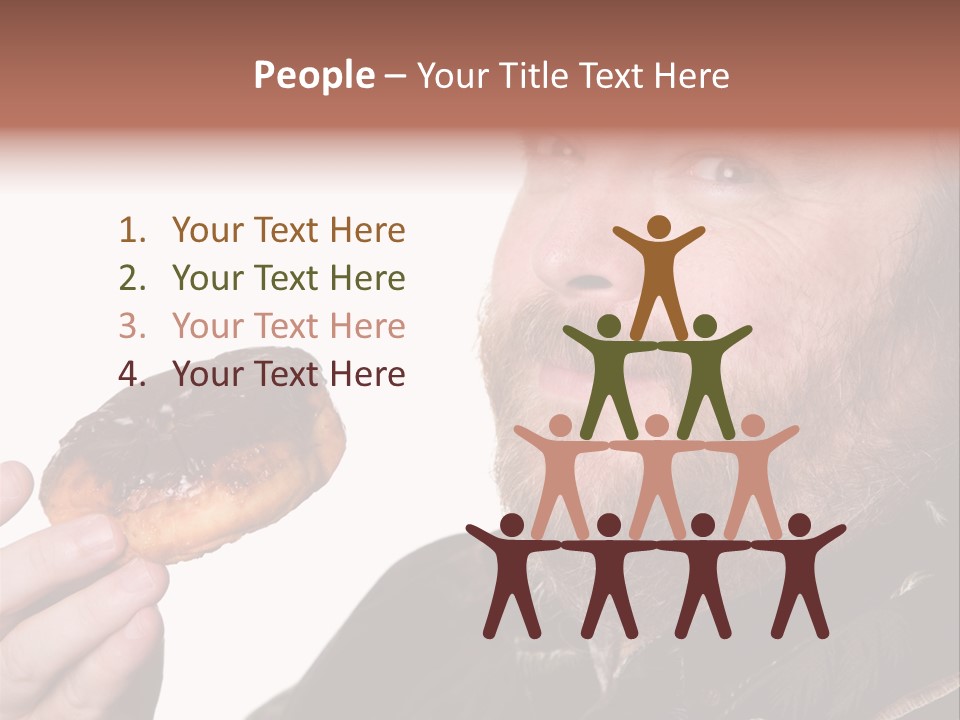 Beard Holding Eating PowerPoint Template