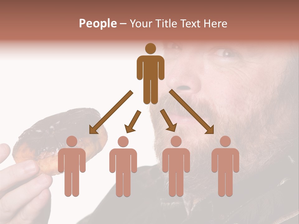 Beard Holding Eating PowerPoint Template