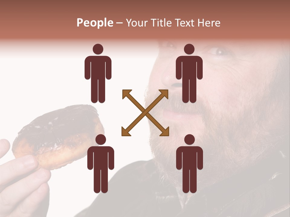 Beard Holding Eating PowerPoint Template