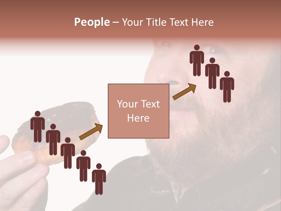 Beard Holding Eating PowerPoint Template