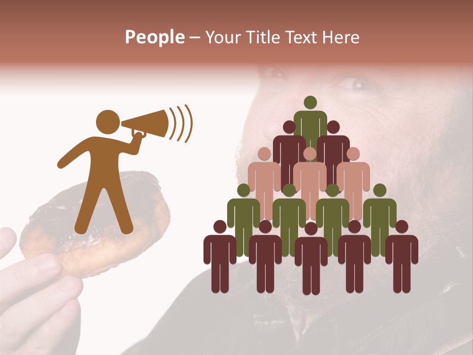 Beard Holding Eating PowerPoint Template