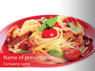 Cooked Cherry Lunch PowerPoint Template