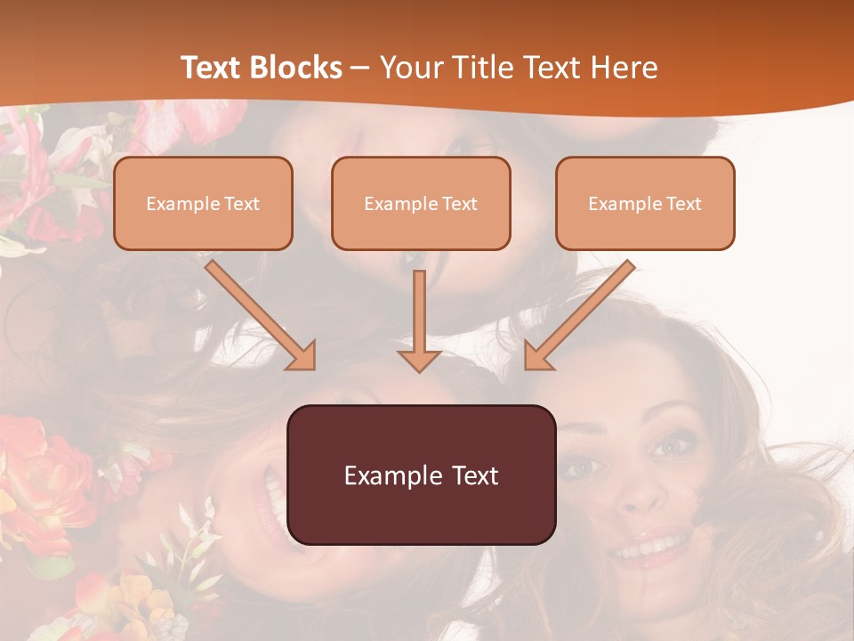 A Group Of Women Standing Next To Each Other PowerPoint Template