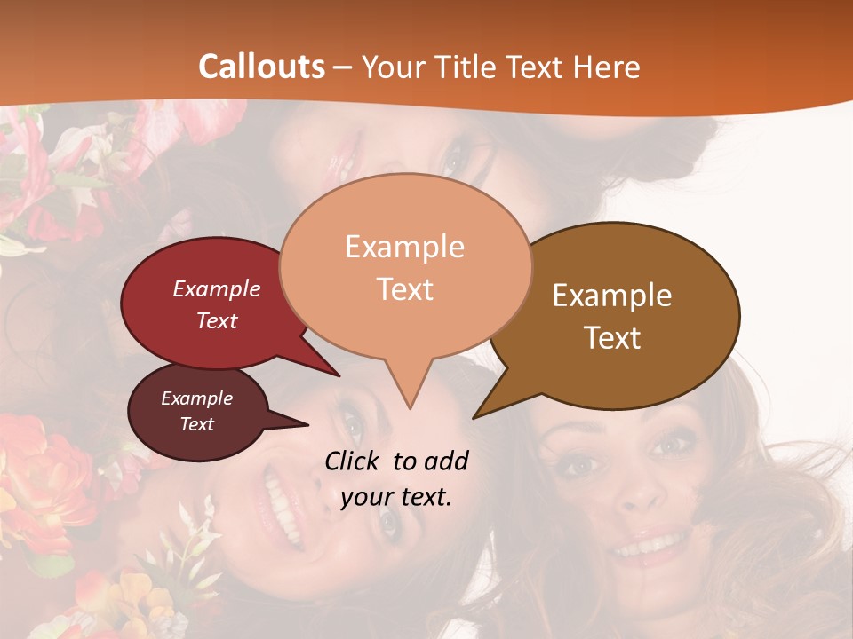 A Group Of Women Standing Next To Each Other PowerPoint Template