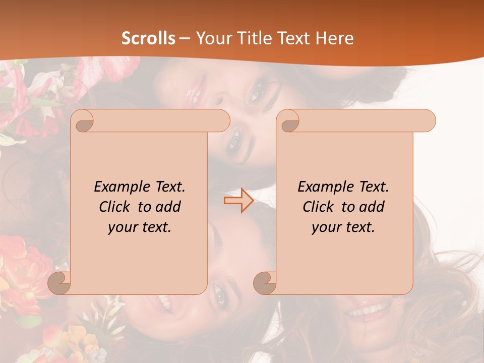 A Group Of Women Standing Next To Each Other PowerPoint Template