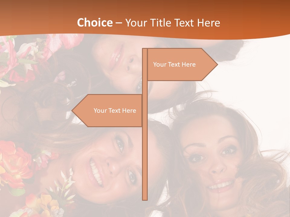 A Group Of Women Standing Next To Each Other PowerPoint Template