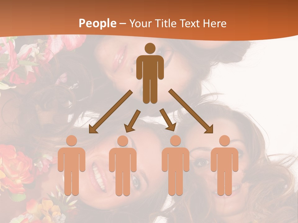 A Group Of Women Standing Next To Each Other PowerPoint Template