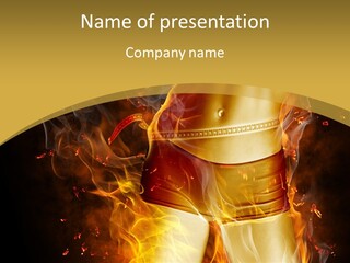 Underwear Black Mass PowerPoint Template