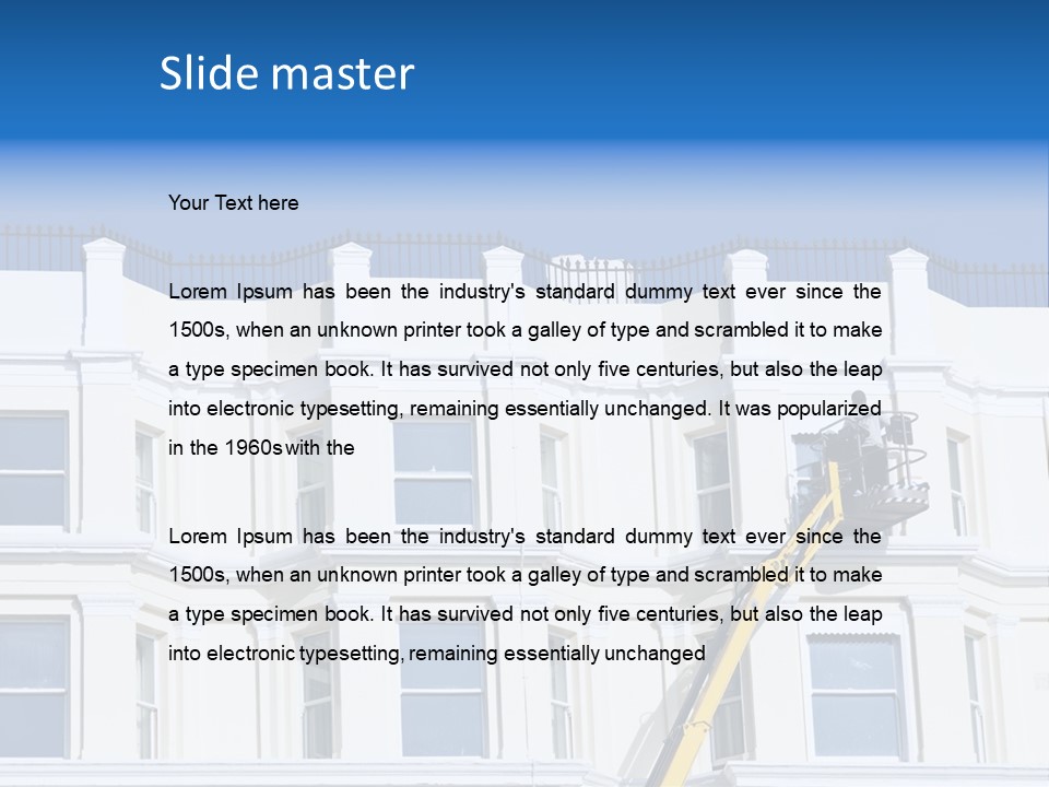 Man Tiles Arm PowerPoint Template