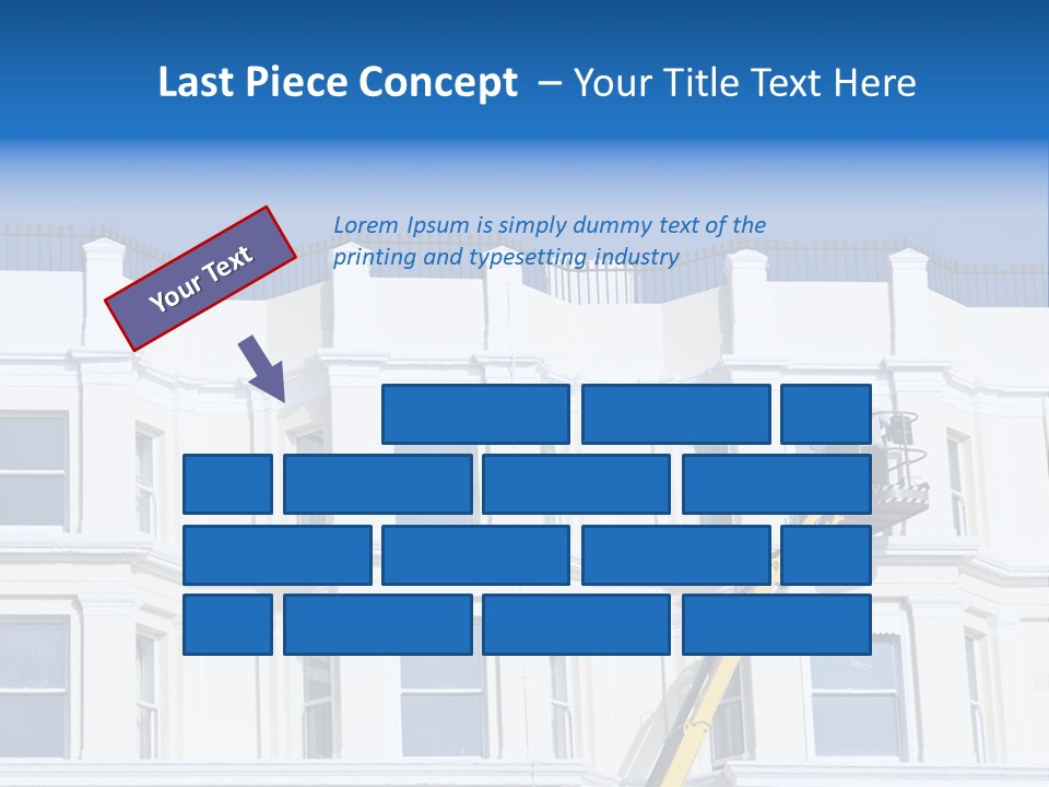 Man Tiles Arm PowerPoint Template
