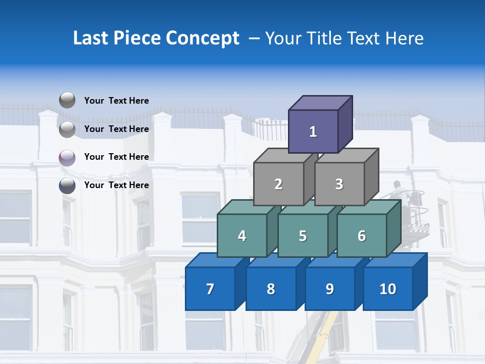 Man Tiles Arm PowerPoint Template