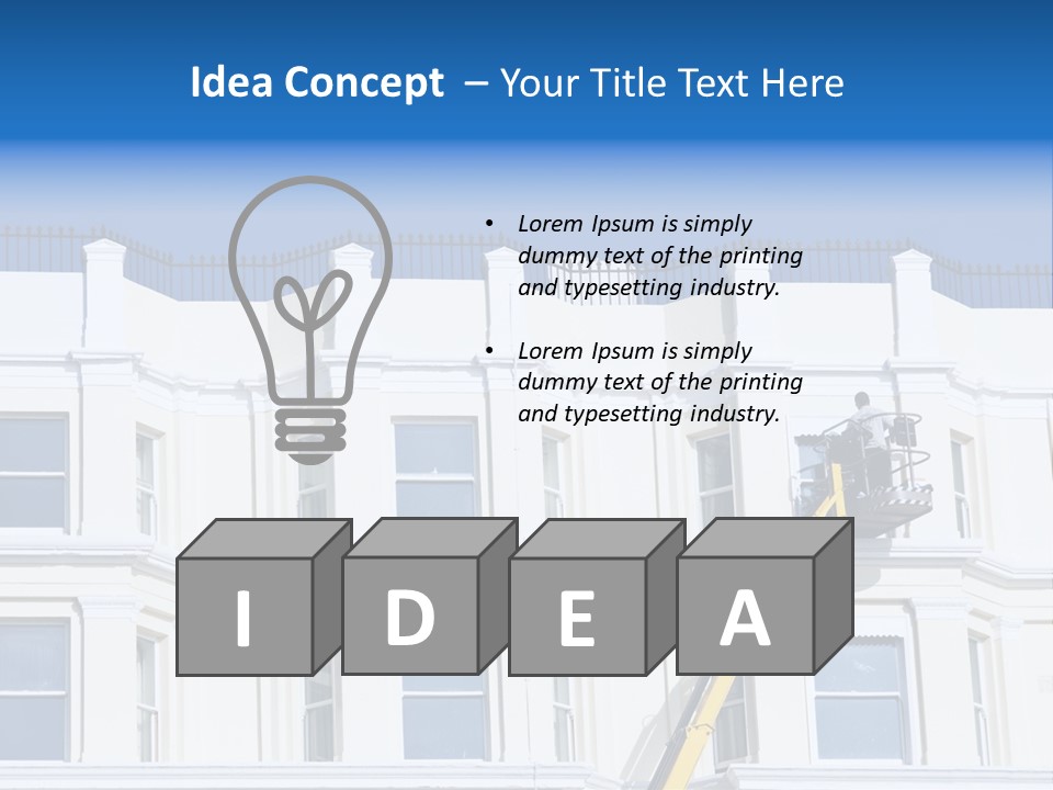 Man Tiles Arm PowerPoint Template