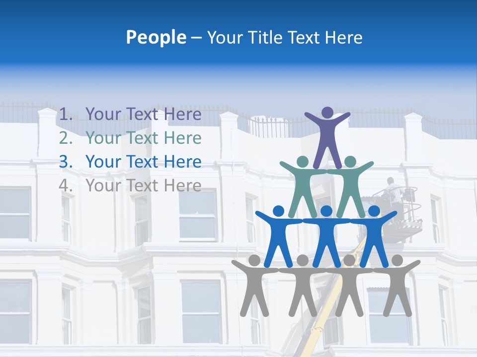 Man Tiles Arm PowerPoint Template