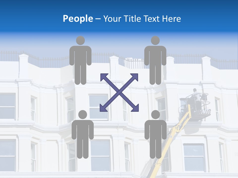 Man Tiles Arm PowerPoint Template