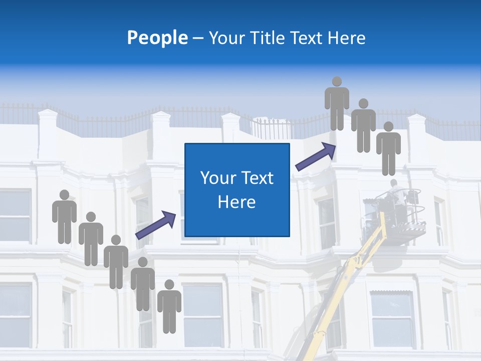 Man Tiles Arm PowerPoint Template