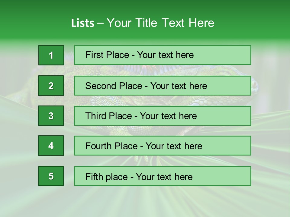 Iguana Green Wildlife PowerPoint Template