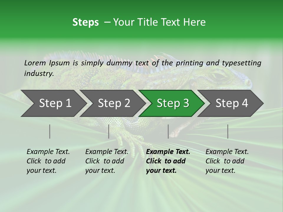 Iguana Green Wildlife PowerPoint Template