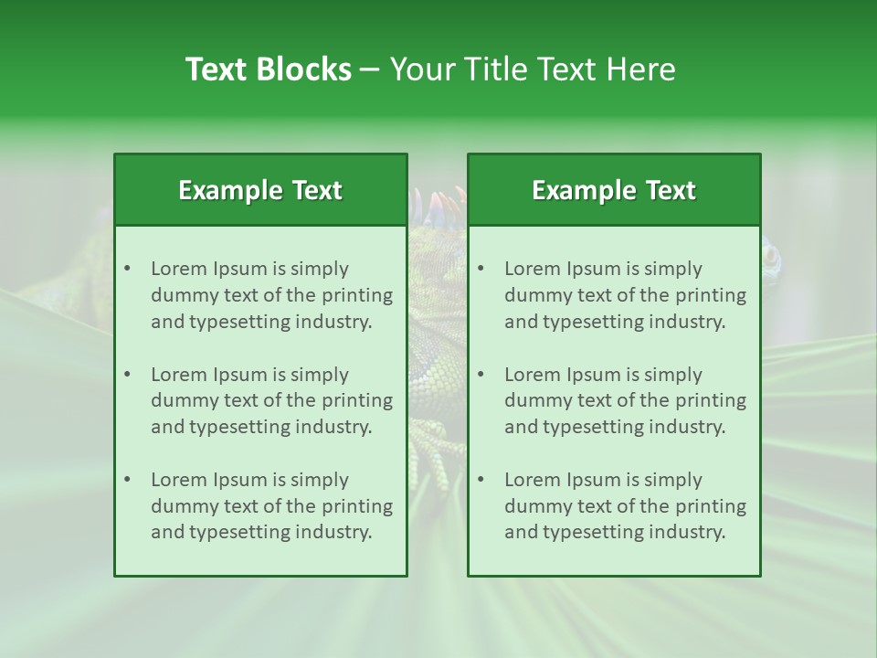 Iguana Green Wildlife PowerPoint Template