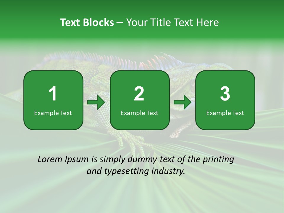 Iguana Green Wildlife PowerPoint Template