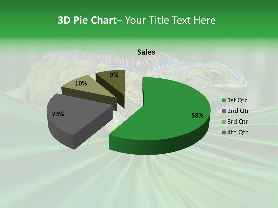 Iguana Green Wildlife PowerPoint Template