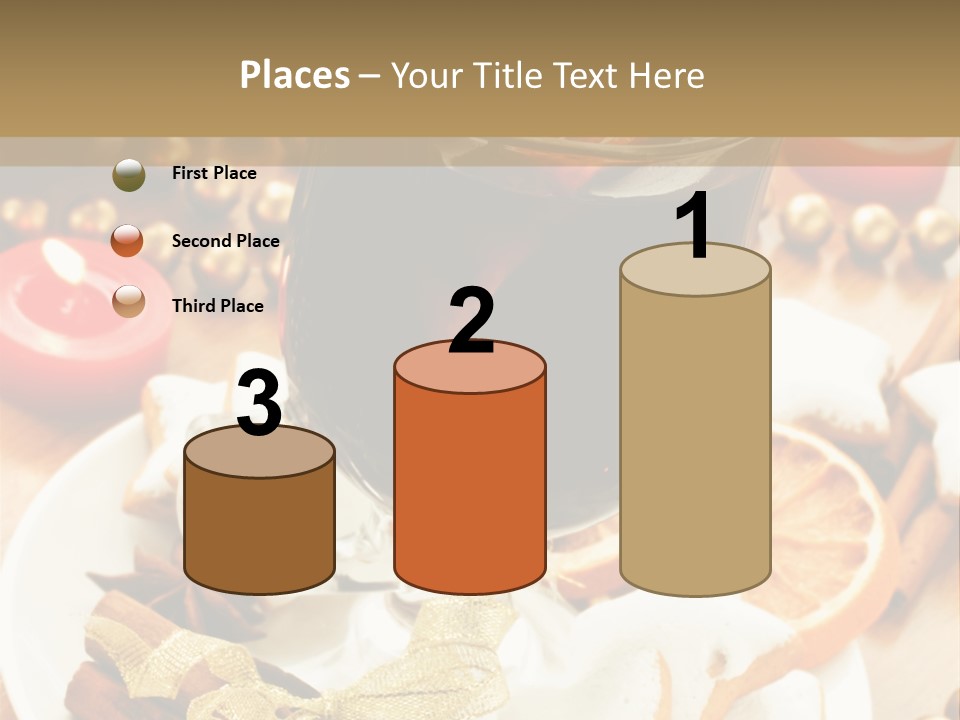 Orange Alcohol Christmas PowerPoint Template