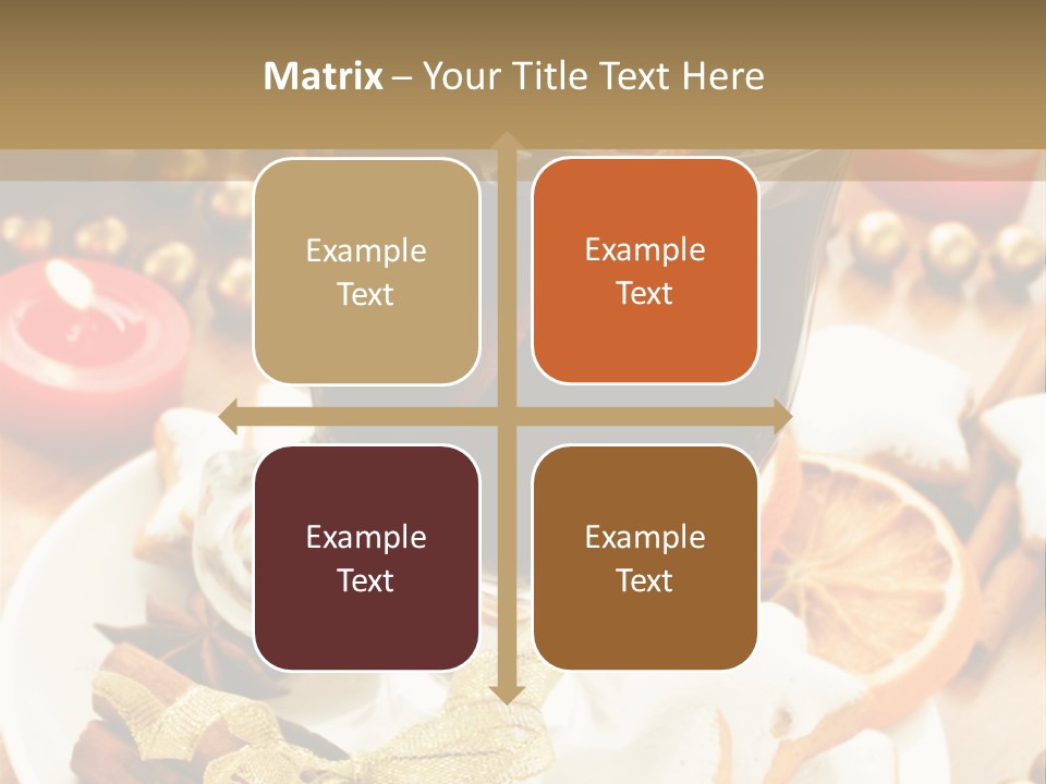 Orange Alcohol Christmas PowerPoint Template