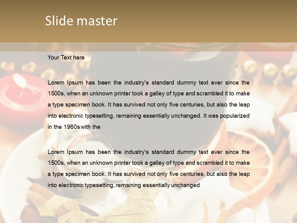 Orange Alcohol Christmas PowerPoint Template