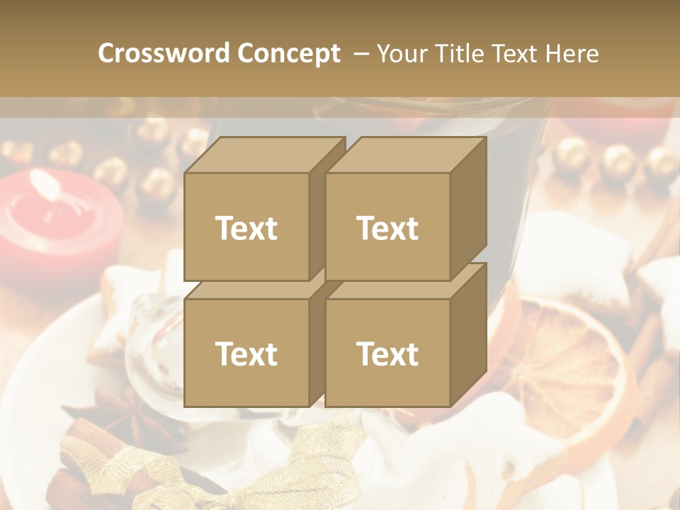 Orange Alcohol Christmas PowerPoint Template