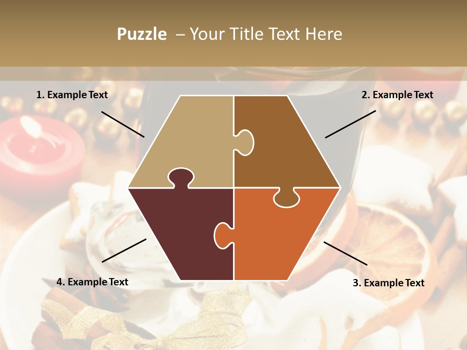 Orange Alcohol Christmas PowerPoint Template