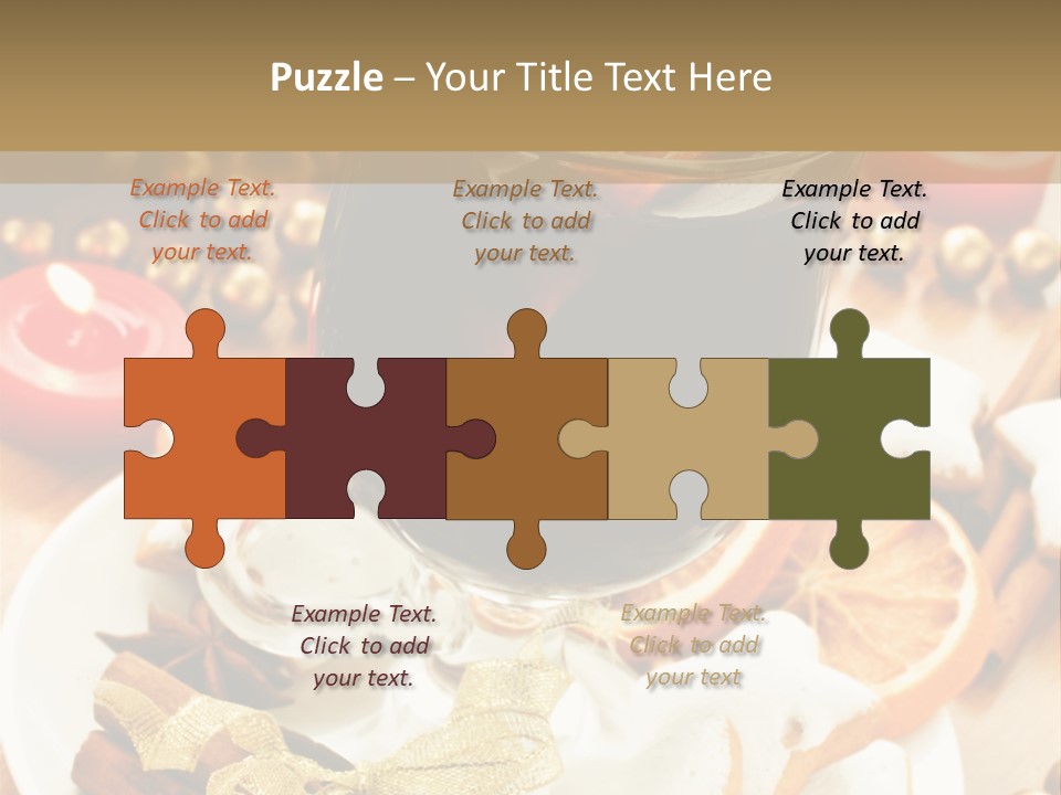 Orange Alcohol Christmas PowerPoint Template