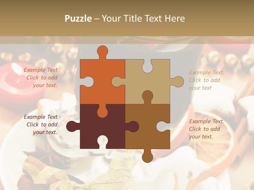 Orange Alcohol Christmas PowerPoint Template