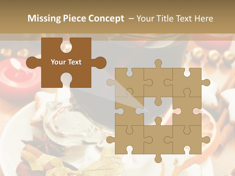 Orange Alcohol Christmas PowerPoint Template